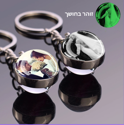 כדור בדולח עם תמונה אישית